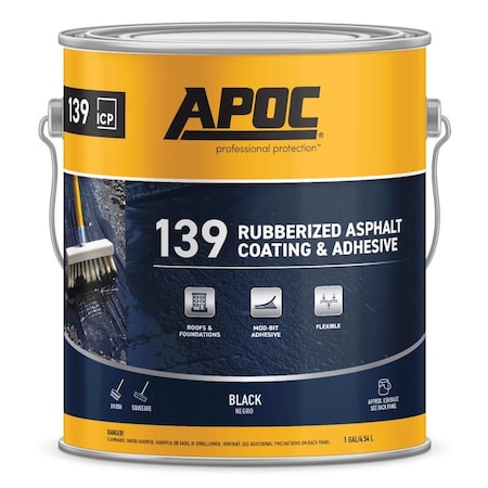 Apoc APOC Black Roof And Foundation Coating 1 gal AP-1391